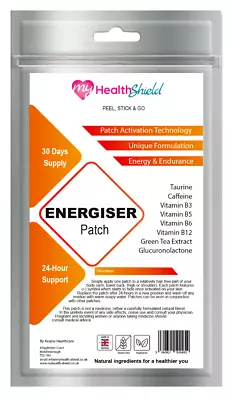 Energiser Patches 30 Day Supply Energy Patch Peel Stick Go Unique Formulation • $15.09