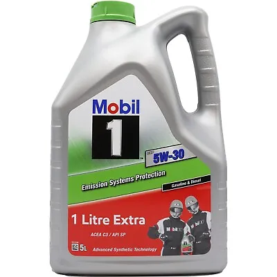 Mobil 1 ESP 5W-30 5W30 Fully Synthetic Engine Oil 5L 5 Litres 4L + 1 Litre Extra • £44.95