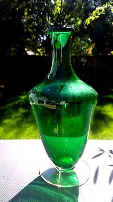 Cambridge Elegant Glass #1321 Emerald  Green Decanter (NO Stopper) • $29.99