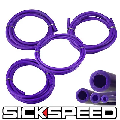 $48.88 • Buy 3 Meter Silicone Hose Kit Set For Engine Bay Dress Up 4mm 6mm 8mm 12mm Purple P3