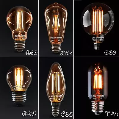 Filament LED Light Bulbs Decorative Vintage Edison Lightbulb Extra Warm Lamp A+ • £26.99