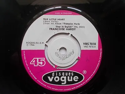£2.95 • Buy Francoise Hardy:  This Little Heart  B/w  The Rose . Vogue VRS 7010. 1966. 7 45.