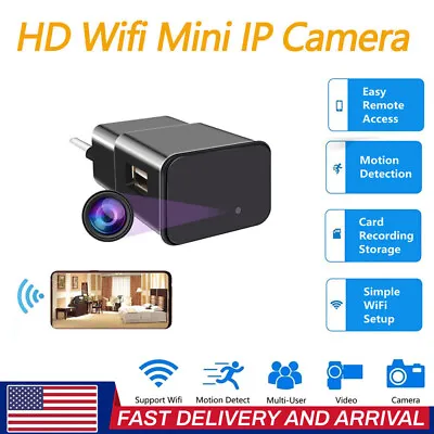HD 1080P WIFI Camera USB Wall Charger Motion Detection Security Recorder US Plug • $30.39