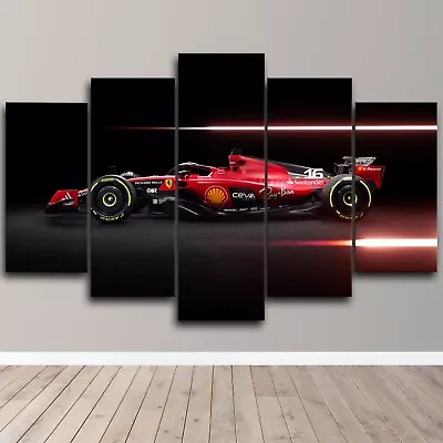 F1 Ferrari 2023 Racing Car Beast Red 5 Panel Canvas Wall Art Print Home Decor • £32.04