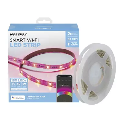 Merkury Innovations Smart LED Strip Lights 6.5Ft Trimmable Dimmable • $17.38