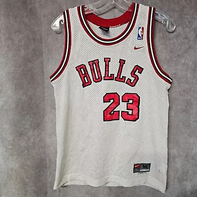Vintage Nike NBA Chicago Bulls Michael Jordan 23 Rookie Swingman Jersey Youth M • $39.99