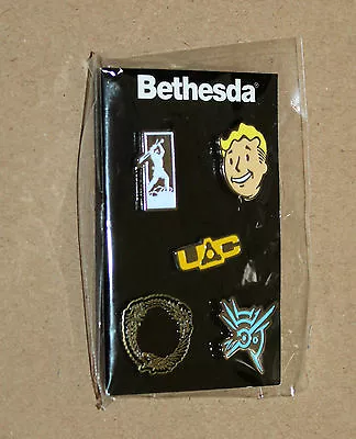 Bethesda Pin Set Doom Fallout 4 The Elder Scrolls Dishonored Battlecry Rare • £35.92