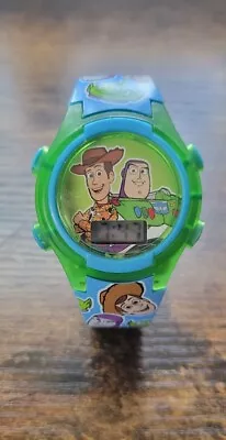 Disney Pixar Toy Story Kids Digital Watch Plastic Case Band Woody Buzz LR41 • $6.59