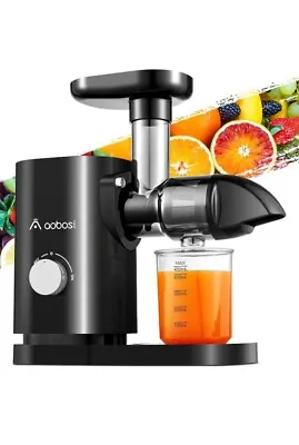 AOBOSI Juicer Machines - Cold Press Slow Juicer -Masticating Juicer Whole Fruit • £79.99