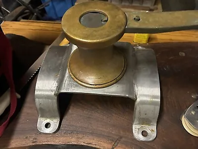 Bronze Sailboat Winch With Mount Makers Mark On Handle • $150