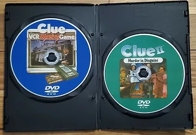 Clue VCR Mystery Game & Clue II 2 Murder In Disguise DVD Of VHS Tape Board Games • $7.99