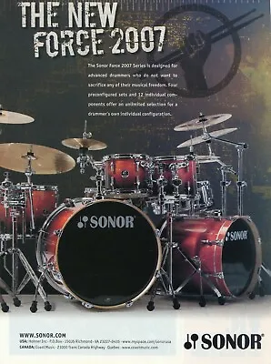 2008 Print Ad Of Sonor Force 2007 Series Drum Kit • $9.99