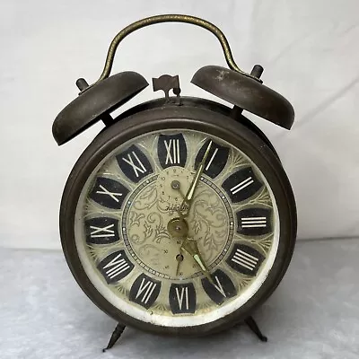Vintage Forestville Germany Mechanical Alarm Brass Clock For Repair Parts • $8.99