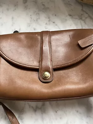 Vintage Coach Brown Leather Crossbody Bag • $25