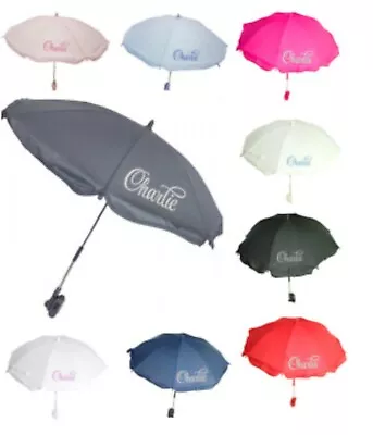 Personalised Pram Parasol Canopy Shade Buggy Stroller Pushchair Sun Umbrella • £18