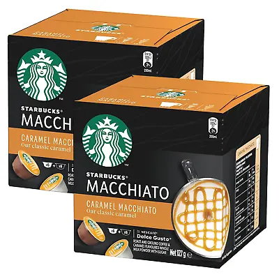2x Starbucks Caramel Macchiato By NESCAFE Dolce Gusto Coffee Pods 6+6 Capsules  • $24.99