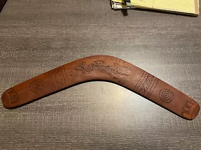 Antique Australian Aboriginal Hand Carved Boomerang Vintage • $45