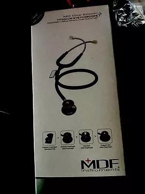 MDF MD One Epoch-Titanium-Dual Head Stethoscope-Red-Lifetime Free Parts&Warranty • $50