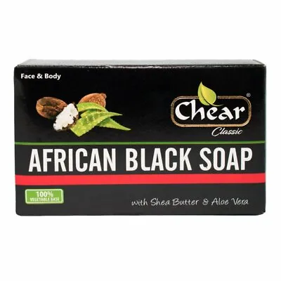 £14.95 • Buy Chear African Black Soap 150g - With Shea Butter & Aloe Vera For Face & Body
