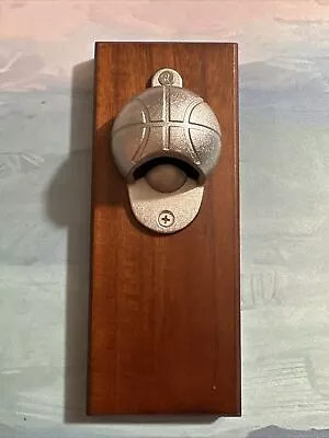 Magnetic Basketball Bottle Opener Wooden Wall Mounted Opener • $14