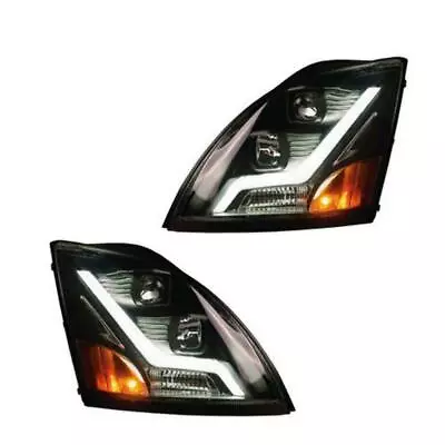 Fortpro Black Housing Headlight With Light Bar Compatible With Volvo VN/VNL - Bo • $556.26