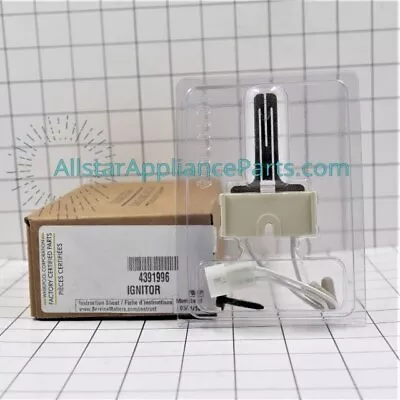 Whirlpool Dryer Igniter With Wire Harness Connecter 4391996 • $35.99