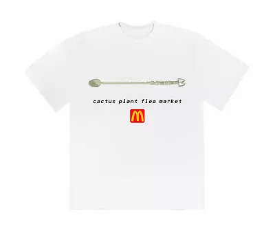 Cactus Plant Rare Mcdonalds Coffee Stirrer Large White T Shirt • £64.95