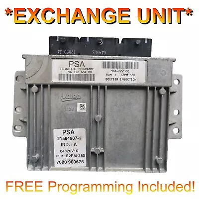 Peugeot ECU 9655663480 / 9642222380 / S2PM-380 *Plug & Play* (Free Programmin • £77.88