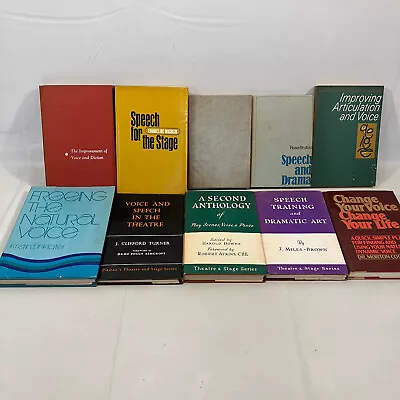 Books On Voice And Speech For Actors Mixed Lot Of 10 HCDJ TPB VTG Acting Theater • $49.99