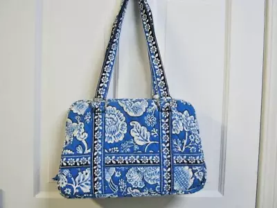 Vera Bradley Squared Away Tote Shoulder Purse Blue Lagoon 9 X 14 X 4.5 GUC • $21.95