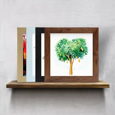 Square Picture Frame Photo Frame Poster Frame Wood Frame Black White Oak Walnut • £7.49