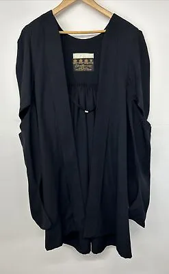 Ede & Ravenscroft Graduation Robe Gown Black Law Academic Long Sleeve Size 43 • £34.99