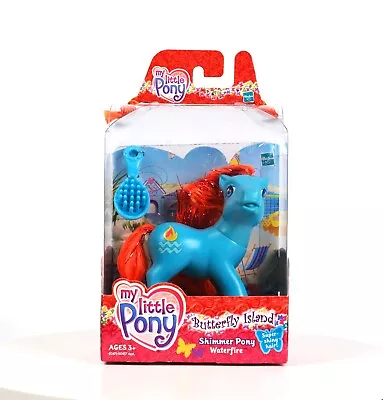 NEW My Little Pony G3 Waterfire Shimmer Pony Set Butterfly Island Blue 2005 MIB! • $19.99