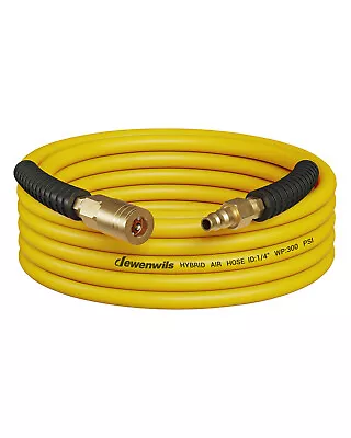 DEWENWILS 1/4 Inch X 25FT Air Hose 300 PSI Heavy Duty Hybrid Flexible Air Hose • $26.99