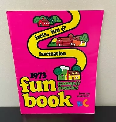 Vintage 1973 Fun Games & Puzzles Paperback Book - Makers Of Hi-C - UNUSED • $9.99