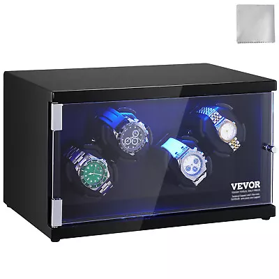 VEVOR Watch Winder For 4 Automatic Watches With 2 Quiet Japanese Mabuchi Motors • $115.99