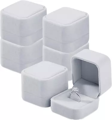 Jewelry Gift Boxes Necklace Earring Ring Box Gift Box6 Pack Velvet Jewelry Box  • $14.68