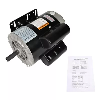 3450RPM 3HP SPL Electric Motor Compressor Duty 56 Frame 1Phase 115/230V New • $136