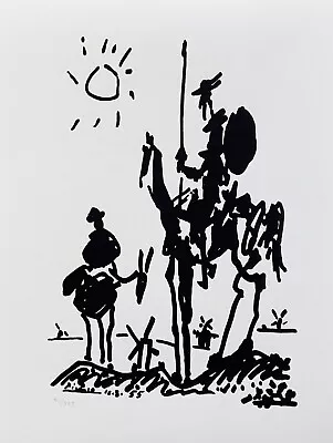 Pablo Picasso DON QUIXOTE Limited Edition Facsimile Signed Giclee 16  X 12  • $59.99