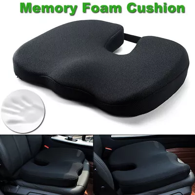 Universal Memory Foam Car Seat Cushion Driving Pain Relief Driver Booster Pad • $34.99