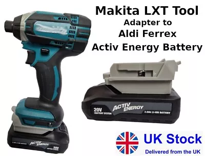 Battery Adapter  / Converter For Activ Energy 20V ( Aldi ) To 18V Makita Tool • £24.99