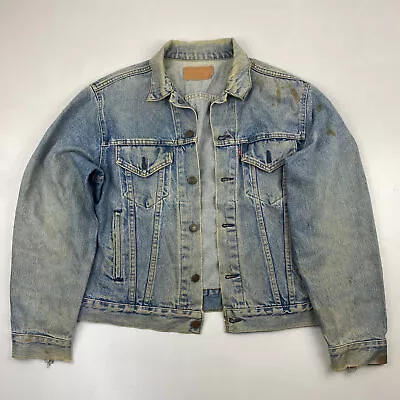 Vintage Made In USA Levi’s Denim Blue Trucker Jacket  Size 44 • £25.95