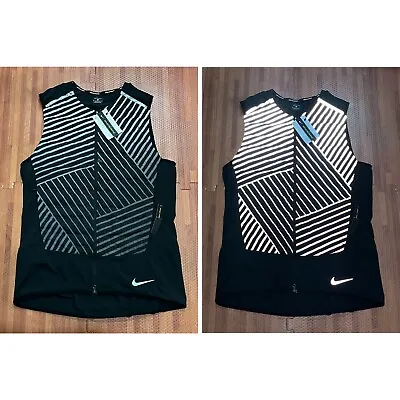 Nike Aeroloft Flash Running Vest Down Jacket Packable Reflective $215 859208-010 • $137.05