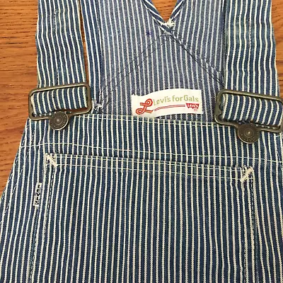 LEVI'S BIG E OVERALLS WOMEN'S S HICKORY STRIPE VTG 60s FOR GALS MADE USA 29 X32  • $125.95