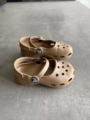 £15 • Buy CROCS Shayna Golden Gold Baby Child 6/7 Infant
