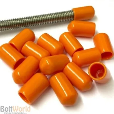 £3.02 • Buy Orange - Rod Bar Studding Stud Screws Bolts Cable Safety Vinyl Thread Cover Caps