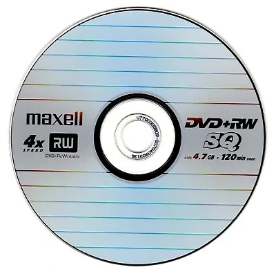 1x New Maxell Single DVD+RW 4.7gb 120 Min Single Sided Disc In A Plastic Wallet • £1.50