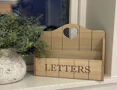 £12.99 • Buy Wall Mounted Two Compartment Letter Box / Envelope / Mail Entryway Rack Holder 