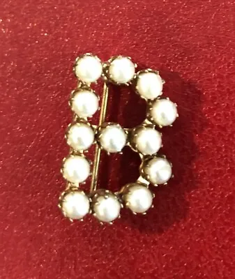 Vintage Faux Pearl Initial B Brooch Tie Pin • $9.99