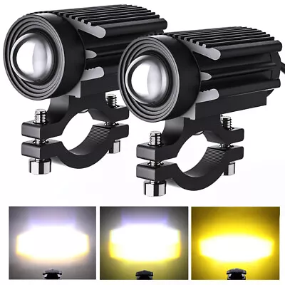 2pcs 60W Angel Eyes Bright LED Fog Light Motorcycle Headlight Driving Spot Lamp • $22.99